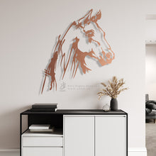 Load image into Gallery viewer, Horse Wall Art لوحة الخيل - Premium ( Metal ) ( HZN040 )

