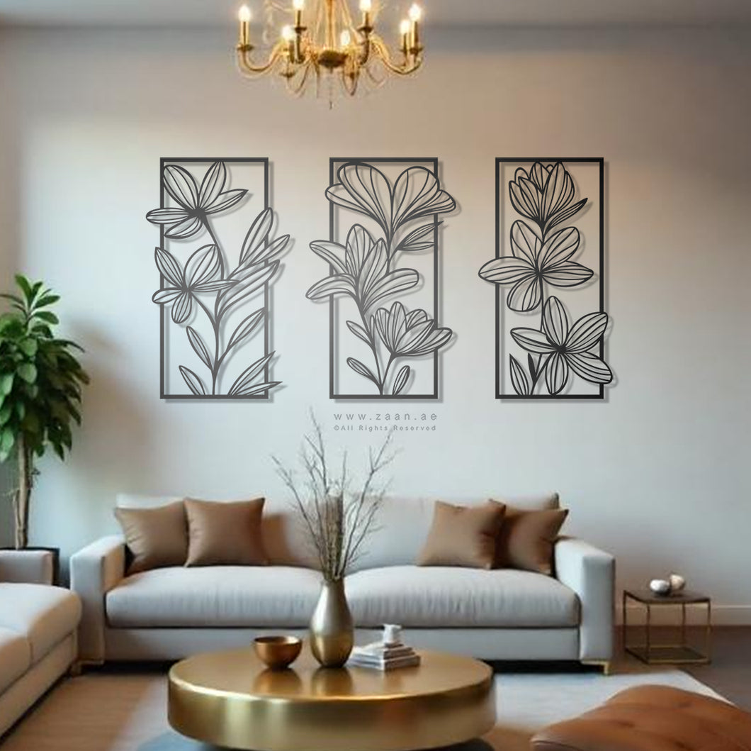 Flower Metal Wall Art - Premium ( FWZN03 )