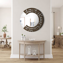 Load image into Gallery viewer, Rounded Wall Mirror مرآة حائط ادخلوها بسلام آمنين ( MRZN08 )
