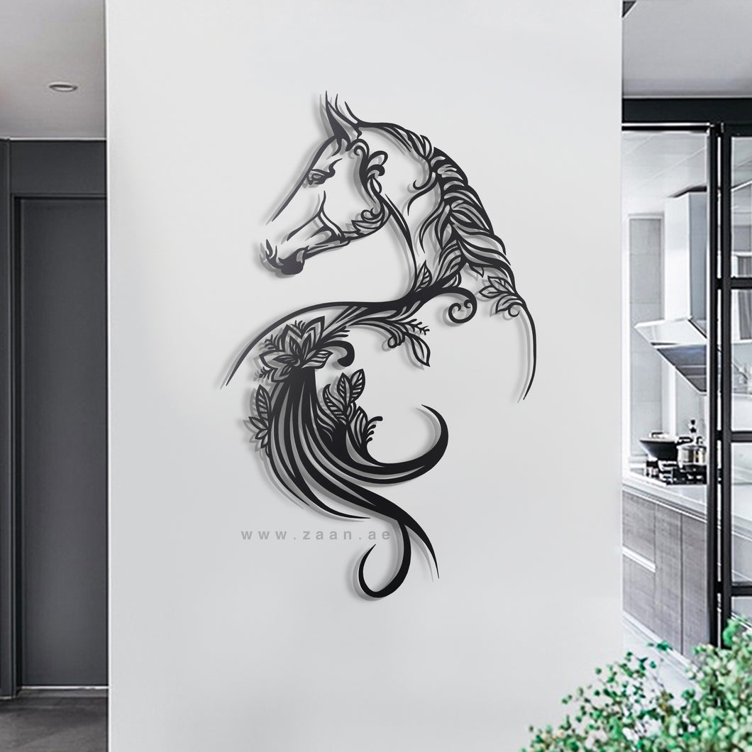Horse Wall Art لوحة الخيل - Premium ( Metal ) ( HZN015 )
