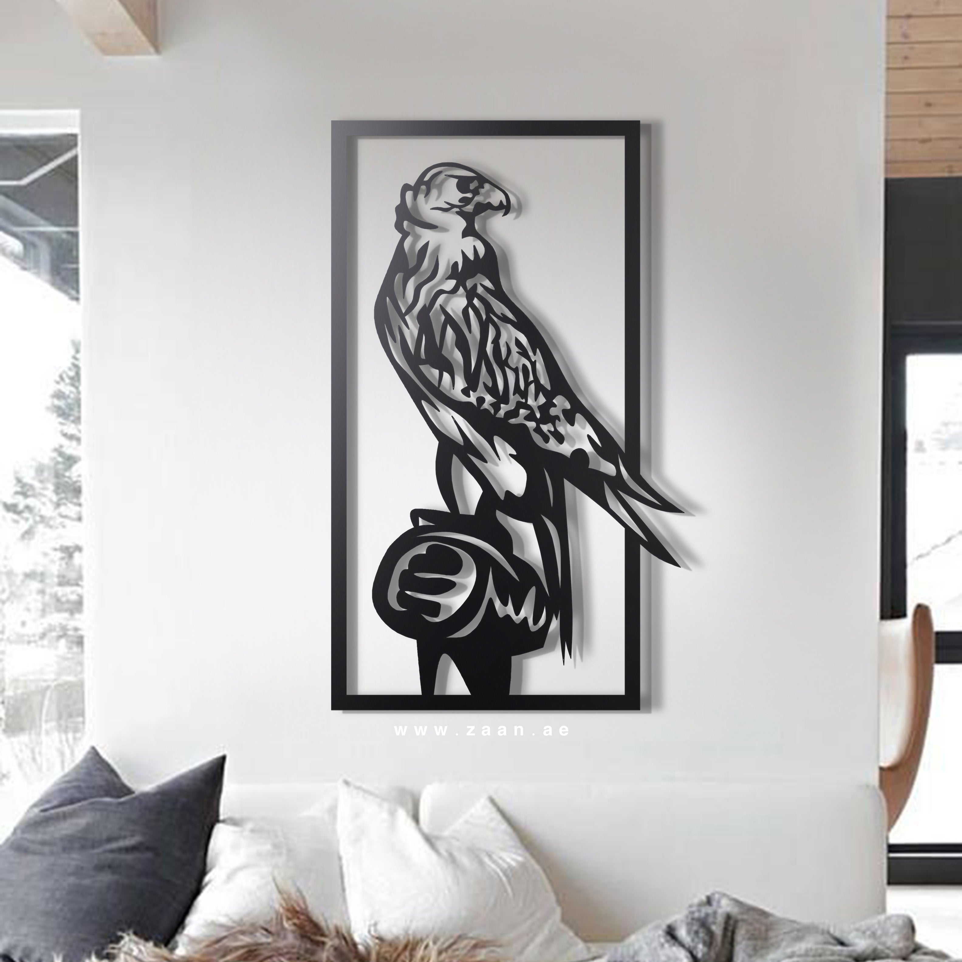 Arabic Falcon Wall Art الصقر العربي - Basic / Premium – Zaan.ae