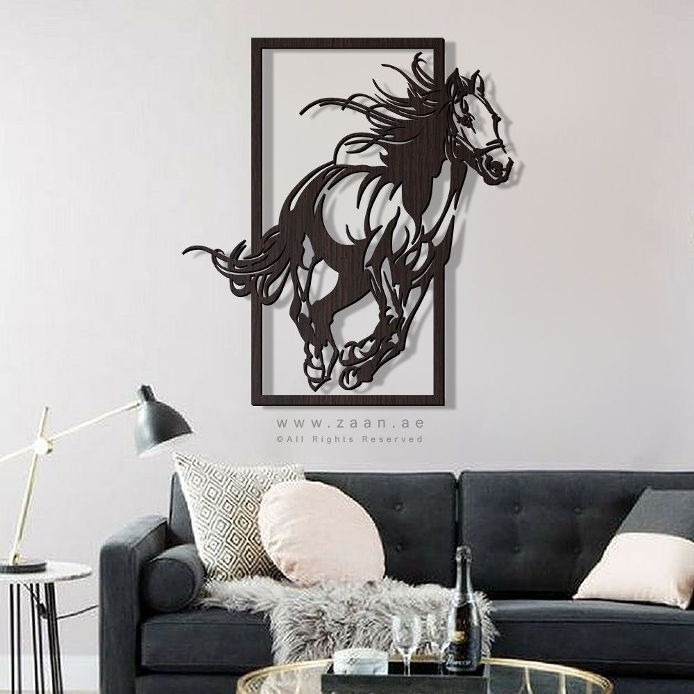 Horse Wall Art لوحة الخيل - Basic ( Wood & Acrylic ) ( HZN20 )