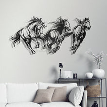 Load image into Gallery viewer, Horses Wall Art لوحة الخيول- Premium ( Metal ) ( HZN03 )
