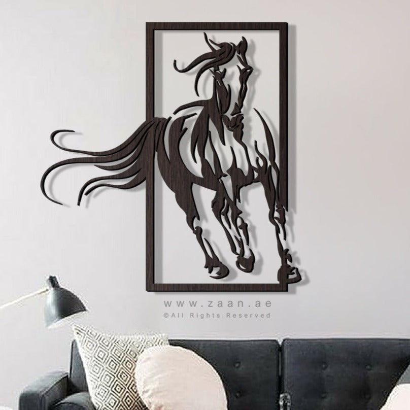Horse Wall Art لوحة الخيل - Basic ( Wood & Acrylic ) ( HZN22 )