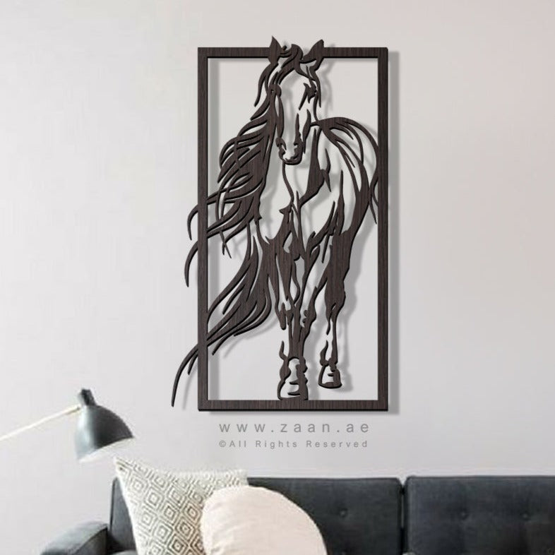 Horse Wall Art لوحة الخيل - Basic ( Wood & Acrylic ) ( HZN012 )