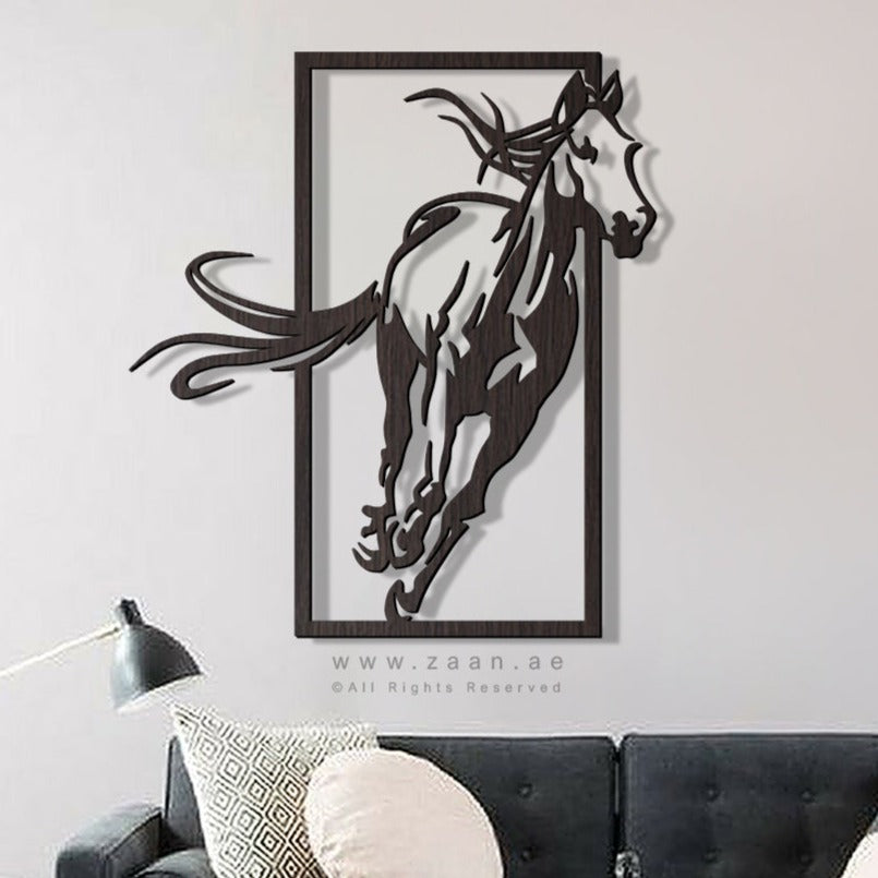 Horse Wall Art لوحة الخيل - Basic ( Wood & Acrylic ) ( HZN24 )