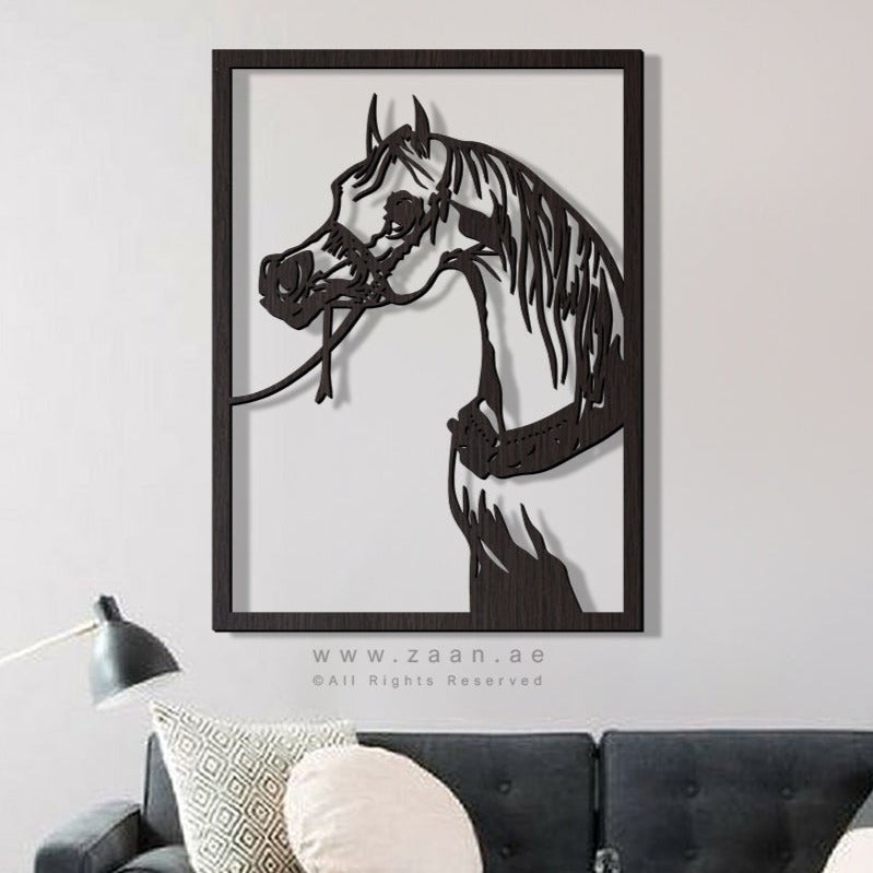 Horse Wall Art لوحة الخيل - Basic ( Wood & Acrylic ) ( HZN18 )