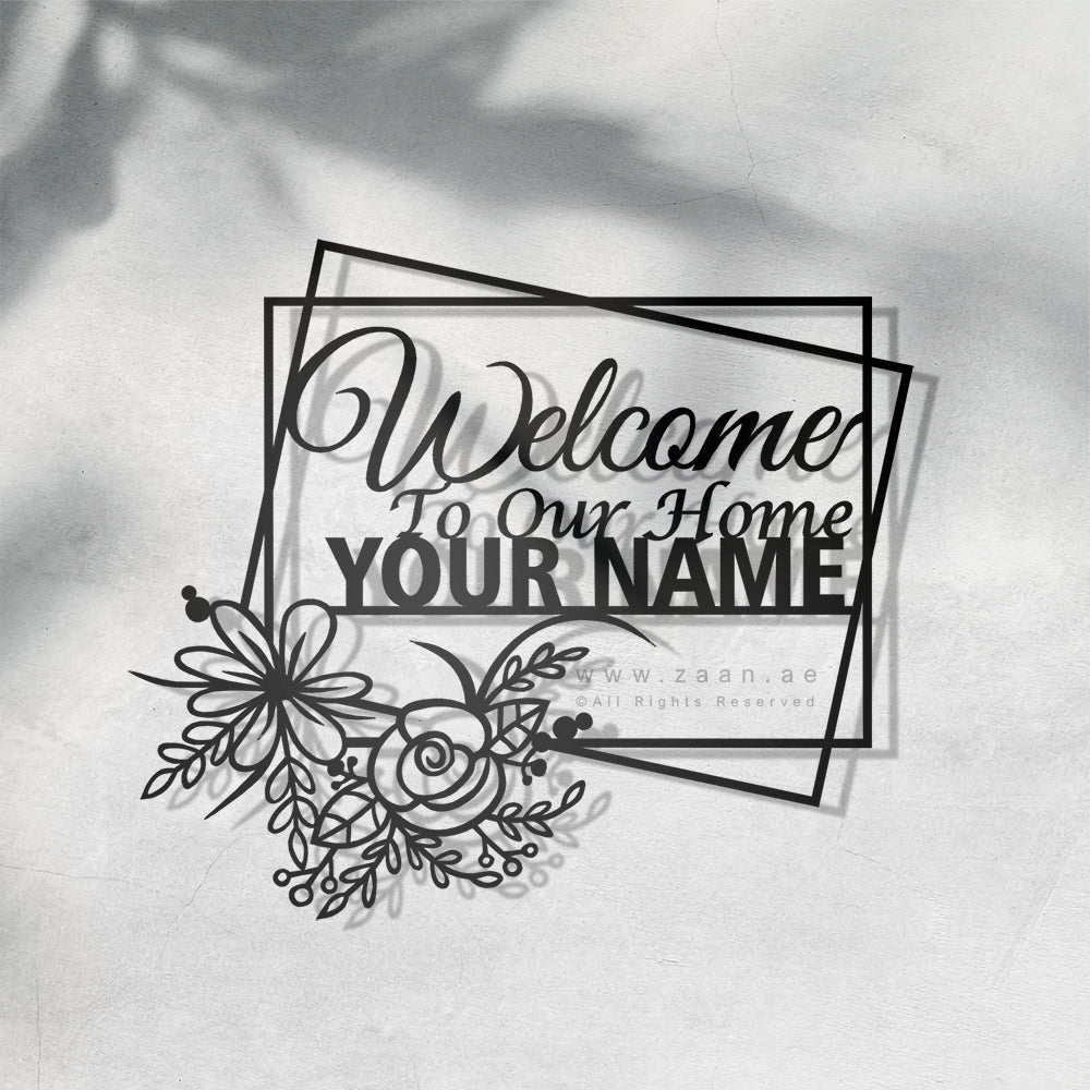 Customized Name plate  لوحة اسم المنزل - Premium ( Metal )