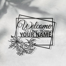 Load image into Gallery viewer, Customized Name plate  لوحة اسم المنزل - Premium ( Metal )

