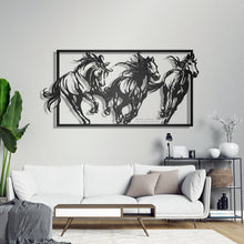 Load image into Gallery viewer, Horses Wall Art لوحة الخيول - Basic ( Wood &amp; Acrylic ) ( HZN04 )
