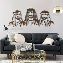 Load image into Gallery viewer, Sheikh Mohammed Bin Zayed, Sheikh Mohammed Bin Rashid &amp; Sheikh Hamdan  الشيخ محمد &amp; الشيخ حمدان &amp; الشيخ محمد- Premium ( Metal ) ( MMHZN02 )
