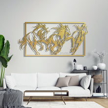 Load image into Gallery viewer, Horses Wall Art لوحة الخيول - Basic ( Wood &amp; Acrylic ) ( HZN04 )
