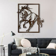 Load image into Gallery viewer, Horse Wall Art لوحة الخيل - Basic ( Wood &amp; Acrylic )  ( HZN014 )
