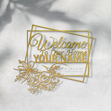 Load image into Gallery viewer, Customized Name plate  لوحة اسم المنزل - Premium ( Metal )
