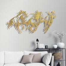 Load image into Gallery viewer, Horses Wall Art لوحة الخيول- Premium ( Metal ) ( HZN03 )
