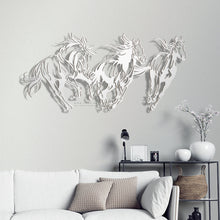 Load image into Gallery viewer, Horses Wall Art لوحة الخيول- Premium ( Metal ) ( HZN03 )
