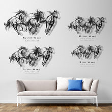 Load image into Gallery viewer, Horses Wall Art لوحة الخيول- Premium ( Metal ) ( HZN03 )
