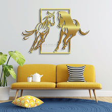 Load image into Gallery viewer, Horses Wall Art لوحة الخيول - Basic ( Wood &amp; Acrylic ) ( HZN09 )
