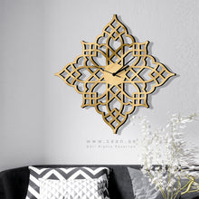 Load image into Gallery viewer, Diamond Islamic Pattern Wall Clock ساعة حائط
