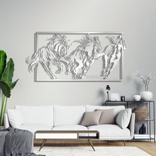 Load image into Gallery viewer, Horses Wall Art لوحة الخيول - Basic ( Wood &amp; Acrylic ) ( HZN04 )
