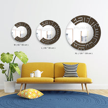 Load image into Gallery viewer, Rounded Wall Mirror مرآة حائط ادخلوها بسلام آمنين ( MRZN08 )
