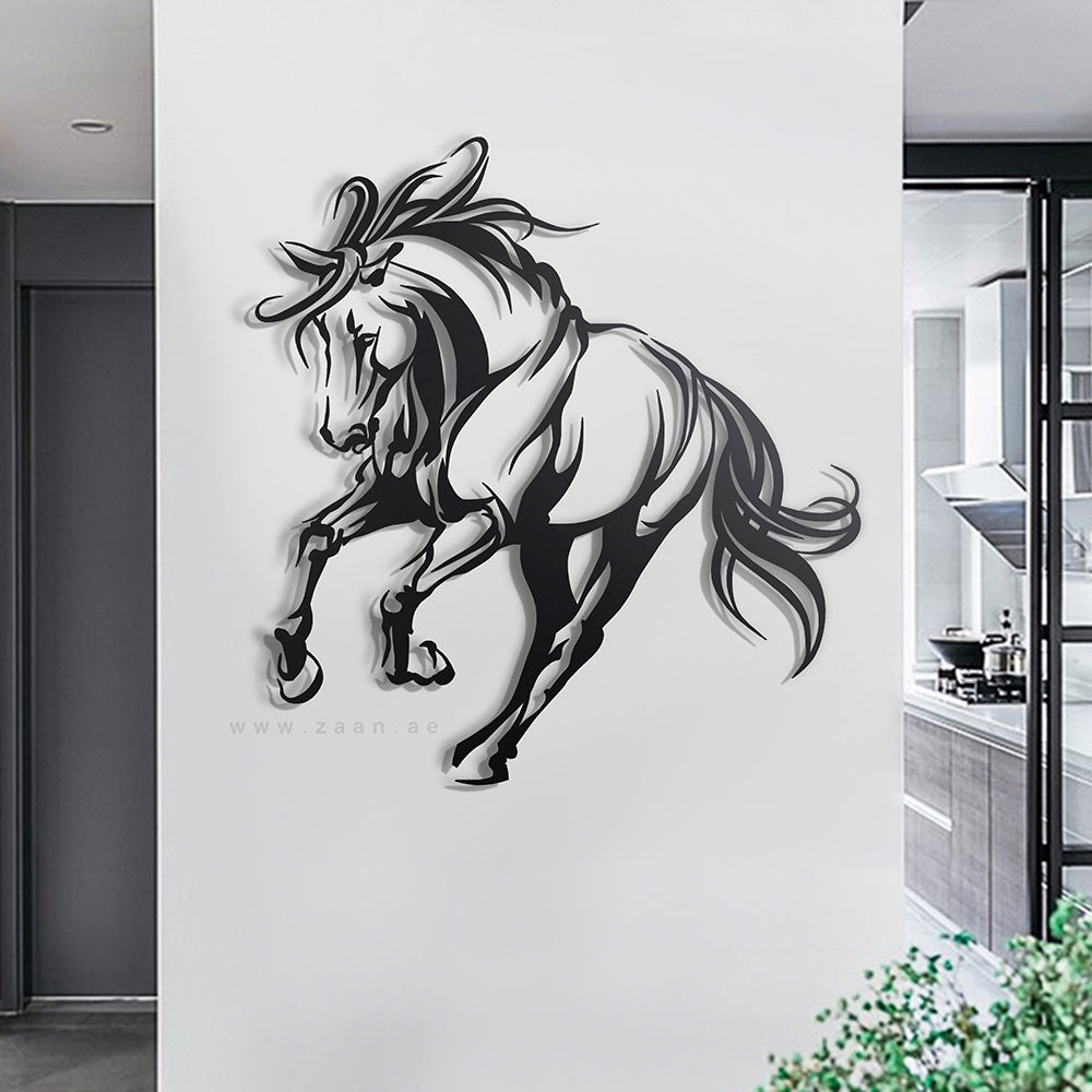 Horse Wall Art لوحة الخيل - Premium ( Metal )  ( HZN013 )