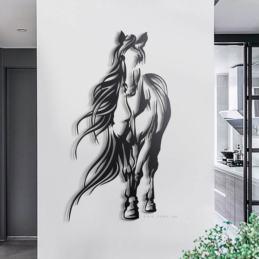 Horse Wall Art لوحة الخيل - Premium ( Metal ) ( HZN011 )