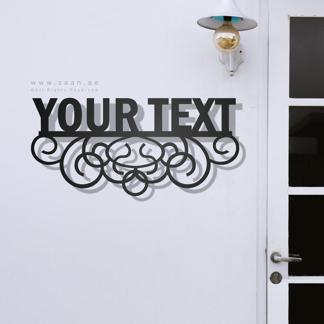 Customized Name plate  لوحة الإسم - Premium ( Metal ) ( CZN06 )