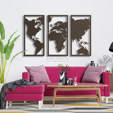 Load image into Gallery viewer, World Map Wall Art - Basic / Premium ( 3pc Set ) ( MPZN03 )
