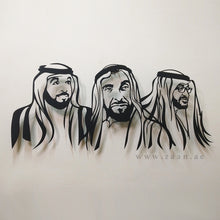 Load image into Gallery viewer, Sheikh Zayed, Sheikh Khalifa &amp; Sheikh Mohammed الشيخ زايد &amp; الشيخ خليفة &amp; الشيخ محمد - Premium ( Metal )
