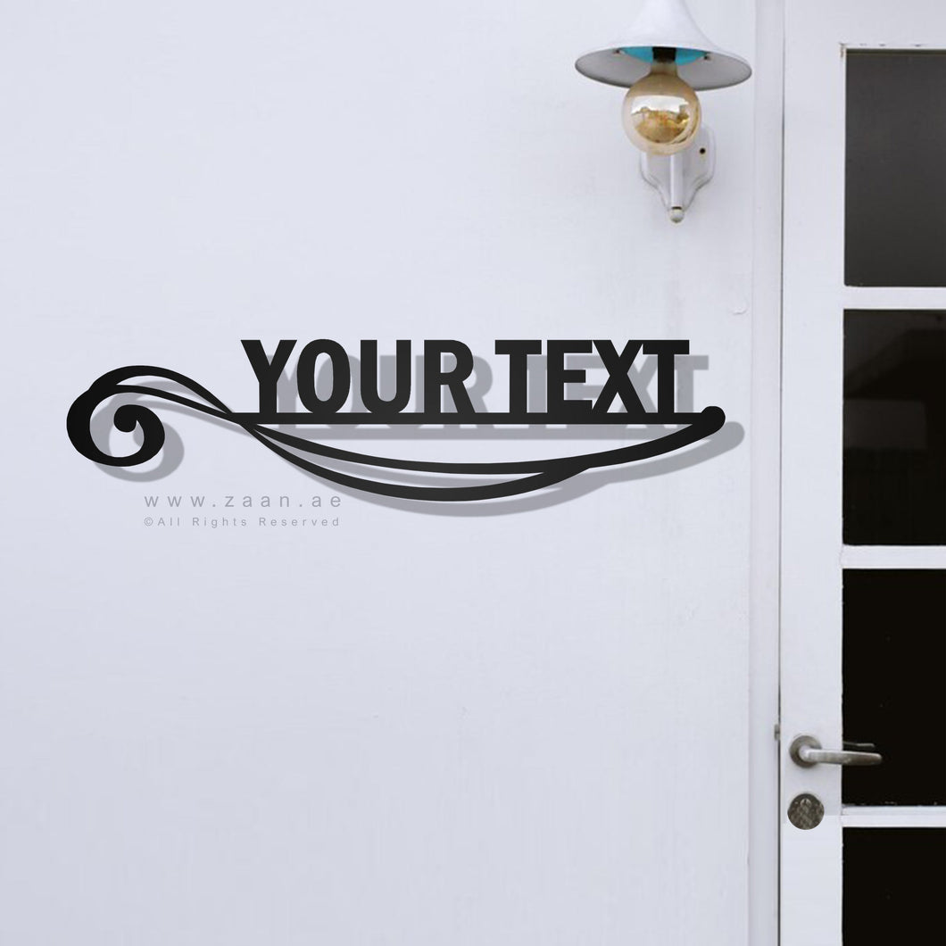 Customized Name plate  لوحة الإسم - Premium ( Metal ) ( CZN09 )