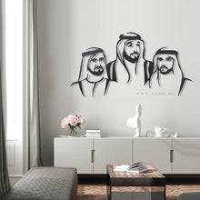 Load image into Gallery viewer, Sheikh Khalifa, Sheikh Mohammed &amp; Sheikh Hamdan الشيخ خليفة &amp; الشيخ محمد &amp; الشيخ حمدان - Premium ( Metal )
