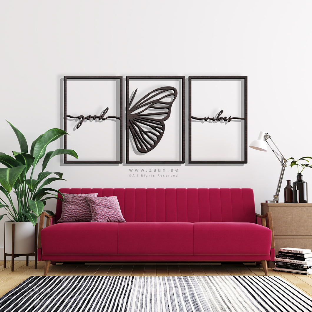 Good Vibes Wall Art - Basic / Premium ( 3pc Set ) ( TRZN06 )