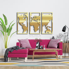 Load image into Gallery viewer, World Map Wall Art - Basic / Premium ( 3pc Set ) ( MPZN03 )

