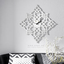 Load image into Gallery viewer, Diamond Islamic Pattern Wall Clock ساعة حائط
