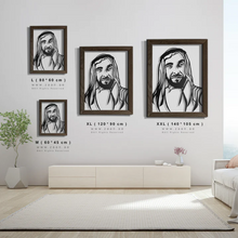 Load image into Gallery viewer, ( VIP ) Sheikh Mohammed, Sheikh Khalid &amp; Sheikh Mansour الشيخ محمد &amp; الشيخ منصور &amp; الشيخ خالد- Premium ( Metal + Beech Wood ) ( 3pc Set ) ( VPSZN05 )
